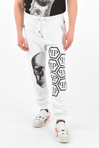 HOMME EST.1978 rhinestone embellishment jogger pants