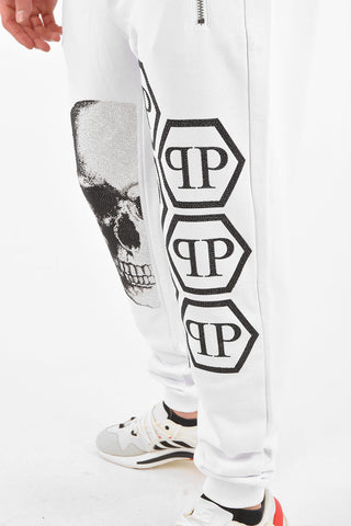 HOMME EST.1978 rhinestone embellishment jogger pants