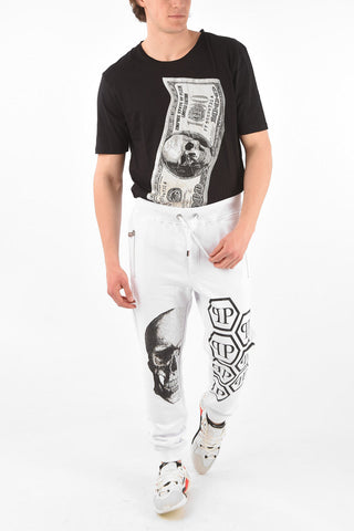 HOMME EST.1978 rhinestone embellishment jogger pants