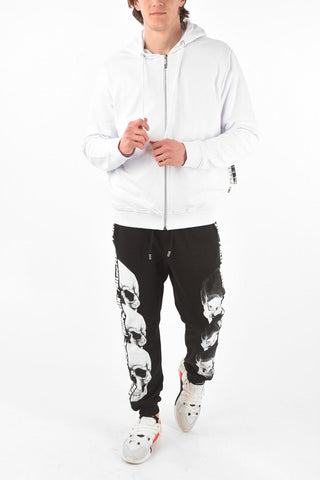 HOMME EST.1978 rhinestone embellishment sweatshirt with hood