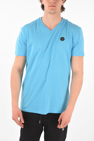 HOMME EST.1978 T-shirt EXAGON TIGER scollo a V stampata sul retro