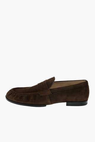 Cuir Sole Suede Penny Loafers