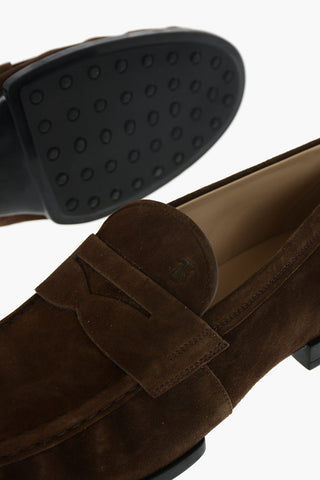 Cuir Sole Suede Penny Loafers