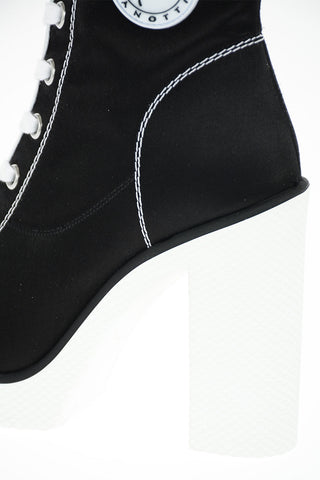 Squared Heel Lace up NIDIR High Sneakers 12cm