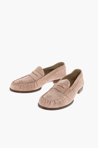 Cuir Sole Suede Penny Loafers