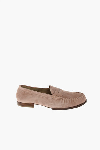 Cuir Sole Suede Penny Loafers