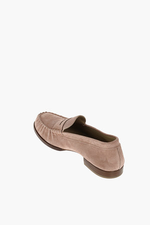 Cuir Sole Suede Penny Loafers