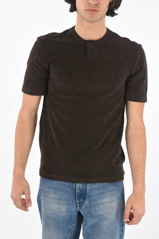 Cotton t-shirt TOWELLING with button