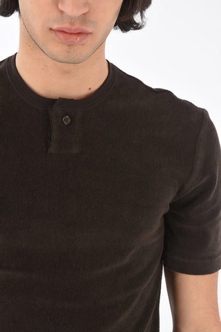 Cotton t-shirt TOWELLING with button