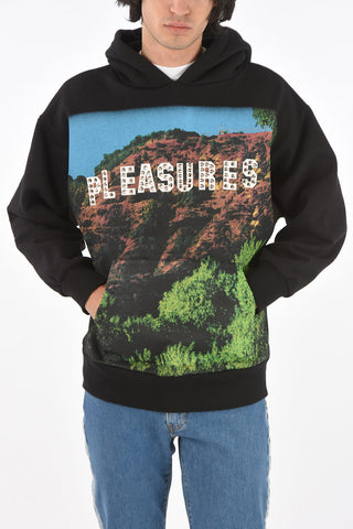 Hoodie Sweatshirt with Logo Print and Studs
