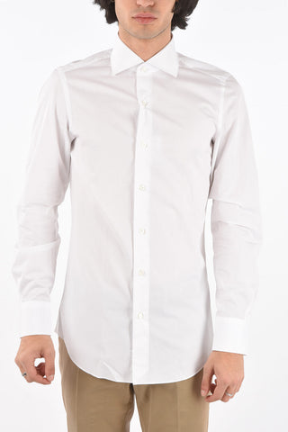 camicia collo francese in popeline 