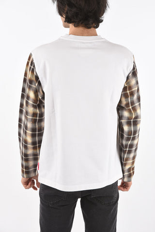 Tartan long sleeve t-shirt with print