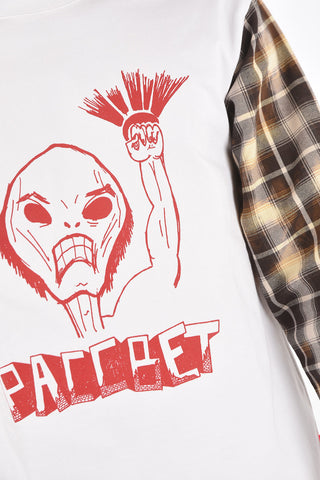 Tartan long sleeve t-shirt with print