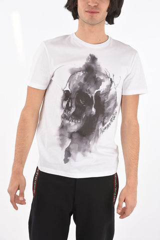Crew Neck SKULL Cotton T-Shirt