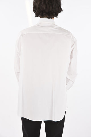 Cotton Tuxedo Shirt with Embossed Elements