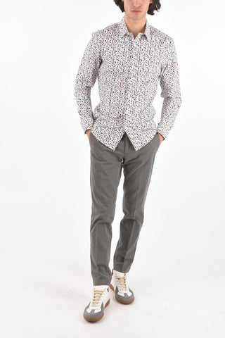 Camicia SLIM FIT in Cotone Stretch con Motivo Floreale