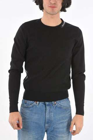 Crew Neck Printed Silk Blend Sweater