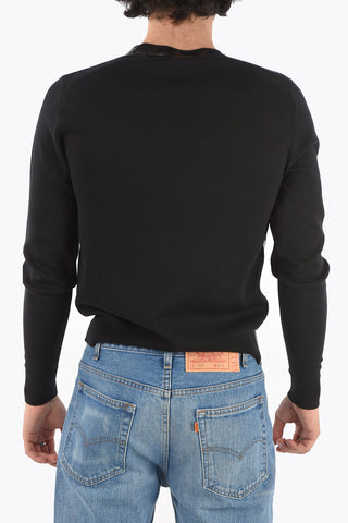 Crew Neck Printed Silk Blend Sweater