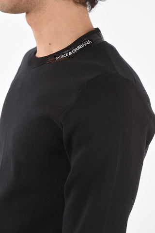 Crew Neck Printed Silk Blend Sweater