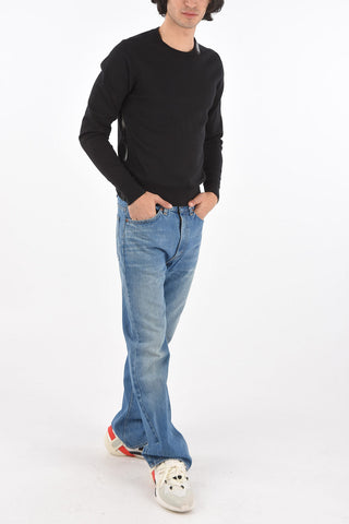 Crew Neck Printed Silk Blend Sweater