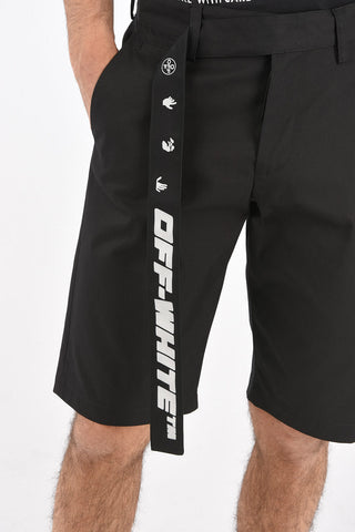 Logo Belt Cotton Blend Shorts