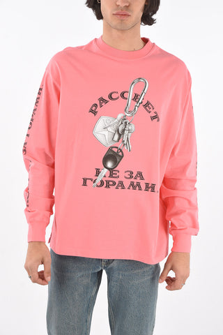 Printed oversize long sleeve t-shirt