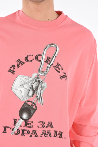 Printed oversize long sleeve t-shirt