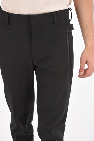 4 Pocket Stretch Fabric Pants with Belt Loops