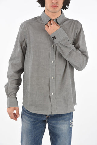 Breast-pocket Gingham Cotton Shirt
