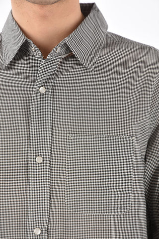 Breast-pocket Gingham Cotton Shirt