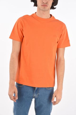 Jersey Crewneck T-shirt with Logo Embroidery