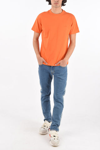 Jersey Crewneck T-shirt with Logo Embroidery