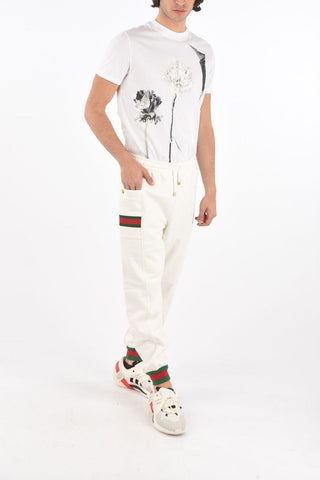 2 Pocket Contrasting Band Cotton Joggers