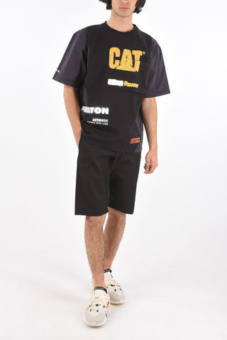 Crew Neck CAT POWER Cotton T-Shirt