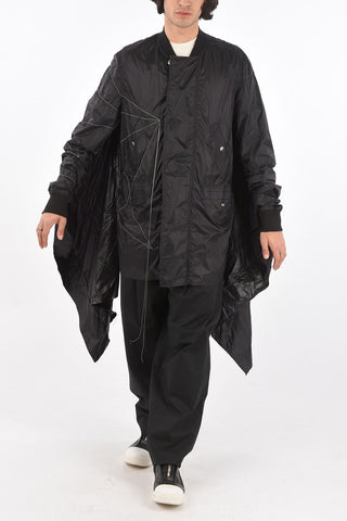 Multipocket Cape Sleeve Raincoat