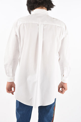 Button down shirt with embroidered logo on pocket