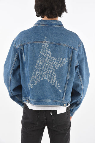 Printed distressed BRUCE OVER denim jacket