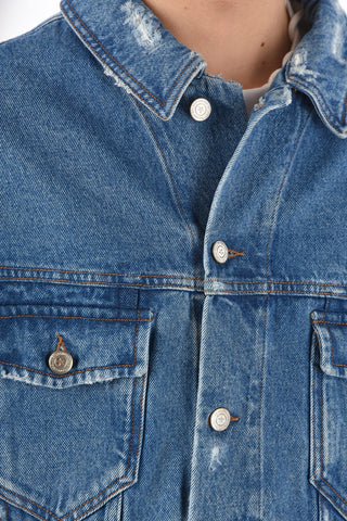 Printed distressed BRUCE OVER denim jacket