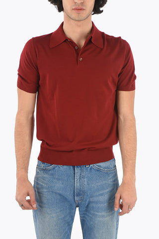 Short-sleeved Brushed Virgin Wool Polo