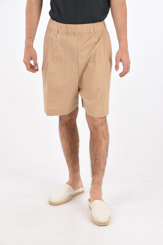 Single-pleated Shorts with Waist drawstring