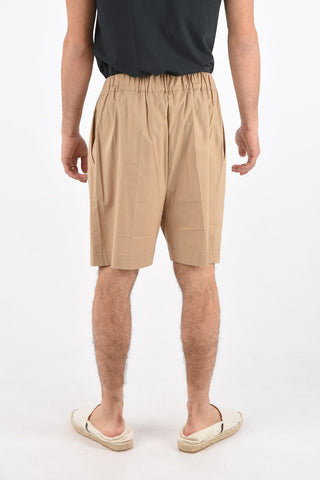 Single-pleated Shorts with Waist drawstring