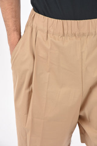 Single-pleated Shorts with Waist drawstring
