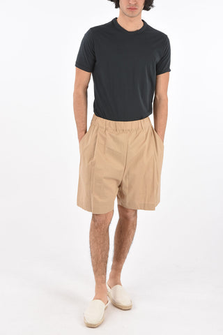 Single-pleated Shorts with Waist drawstring