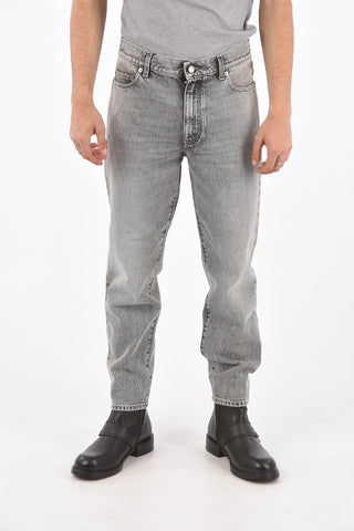 Jeans 5 Tasche Cropped con Vita Regolare