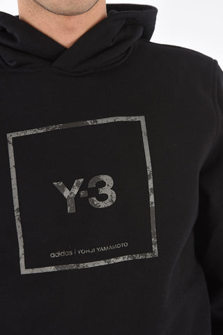 Y-3 YOHJI YAMAMOTO logo printed sweatshirt with hood