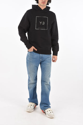 Y-3 YOHJI YAMAMOTO logo printed sweatshirt with hood