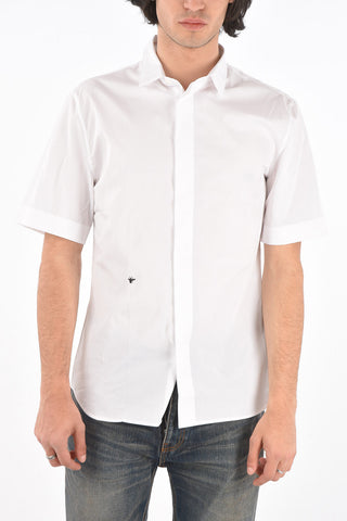 Camicia a Manica Corta con Ricamo