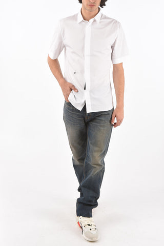 Camicia a Manica Corta con Ricamo
