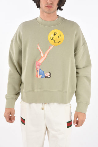 SMILEY printed crewneck sweatshirt JUGGLER PIN UP