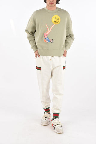 SMILEY printed crewneck sweatshirt JUGGLER PIN UP
